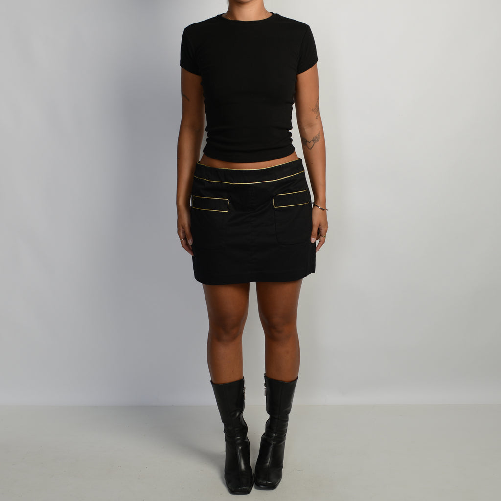 GOLD TRIM MINI SKIRT