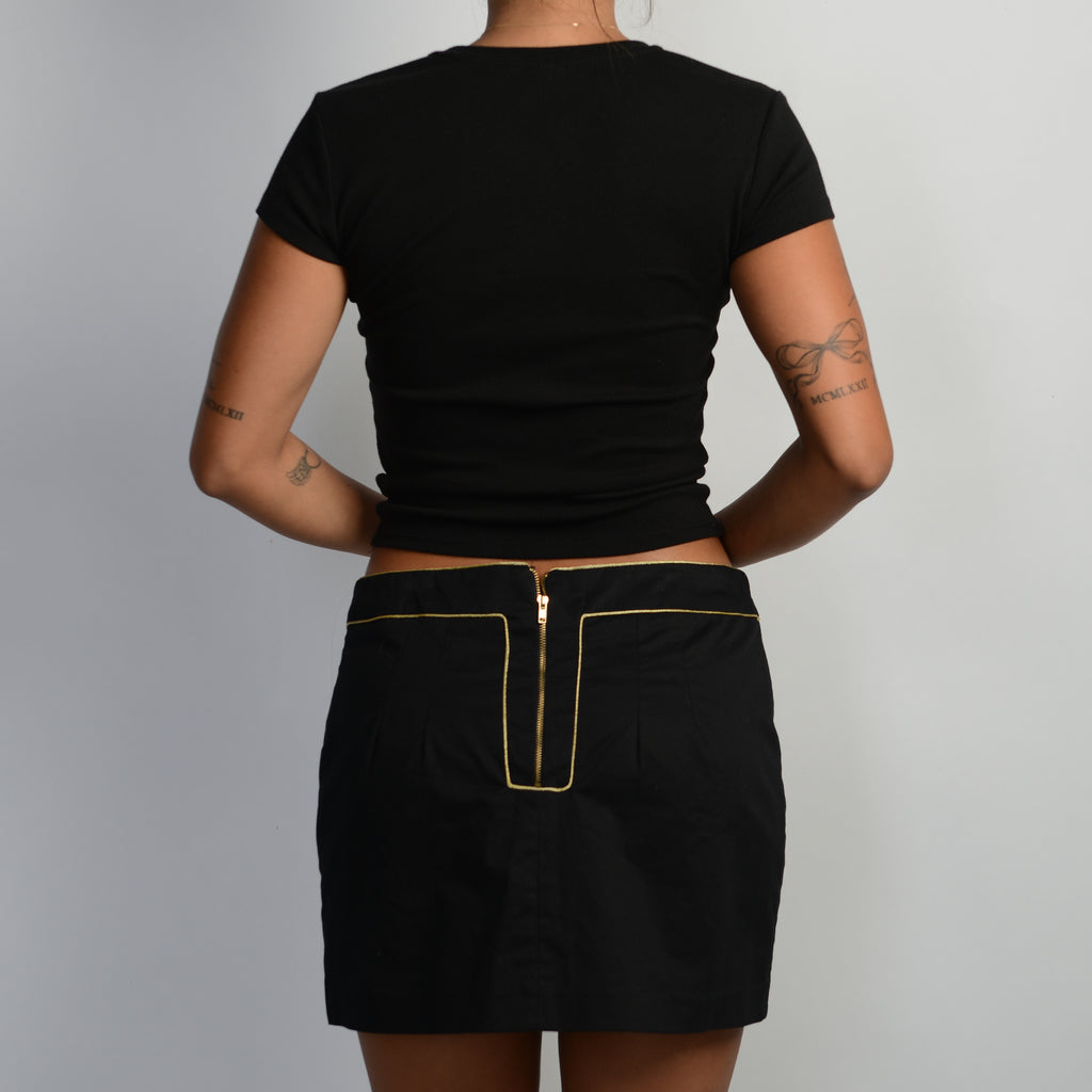 GOLD TRIM MINI SKIRT