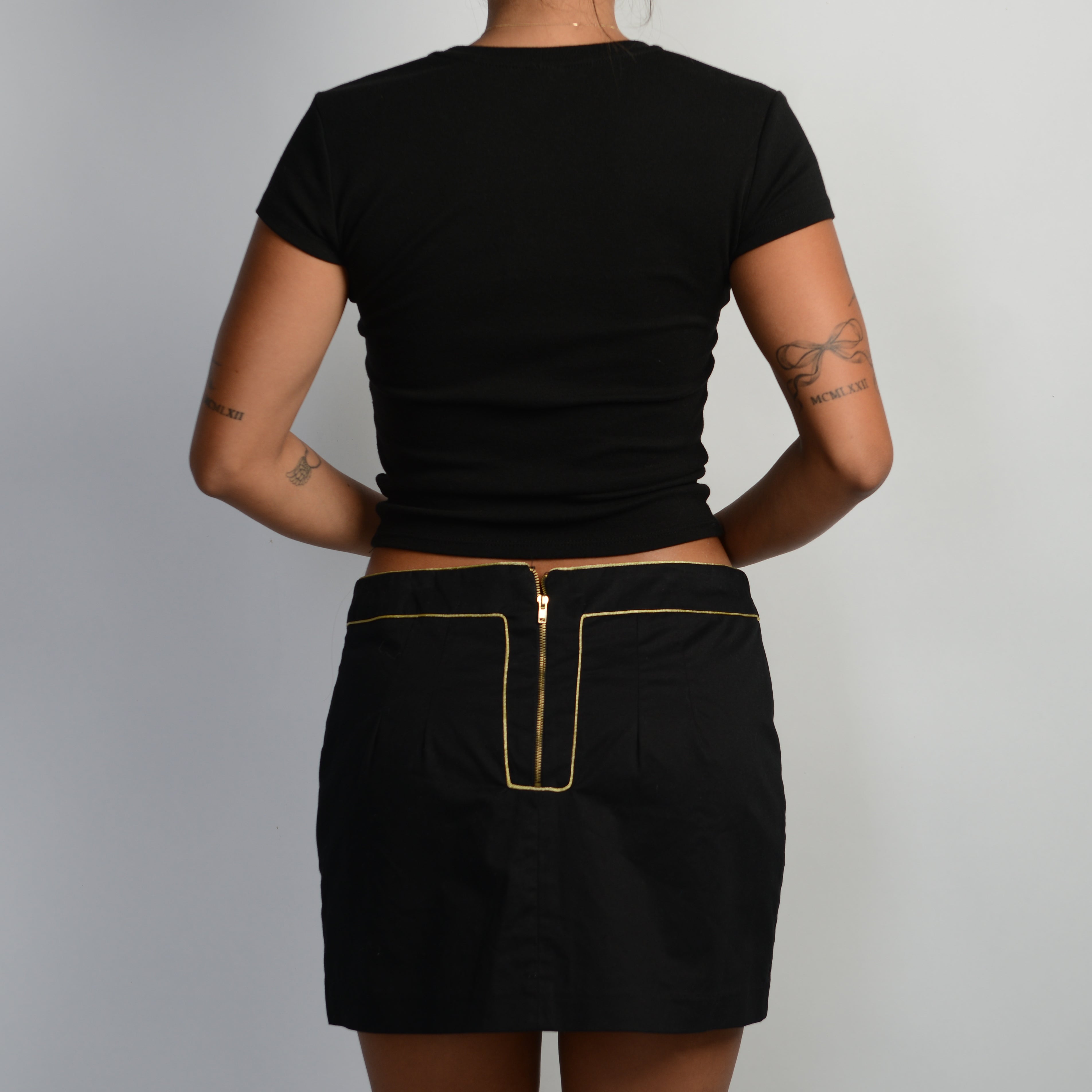 GOLD TRIM MINI SKIRT
