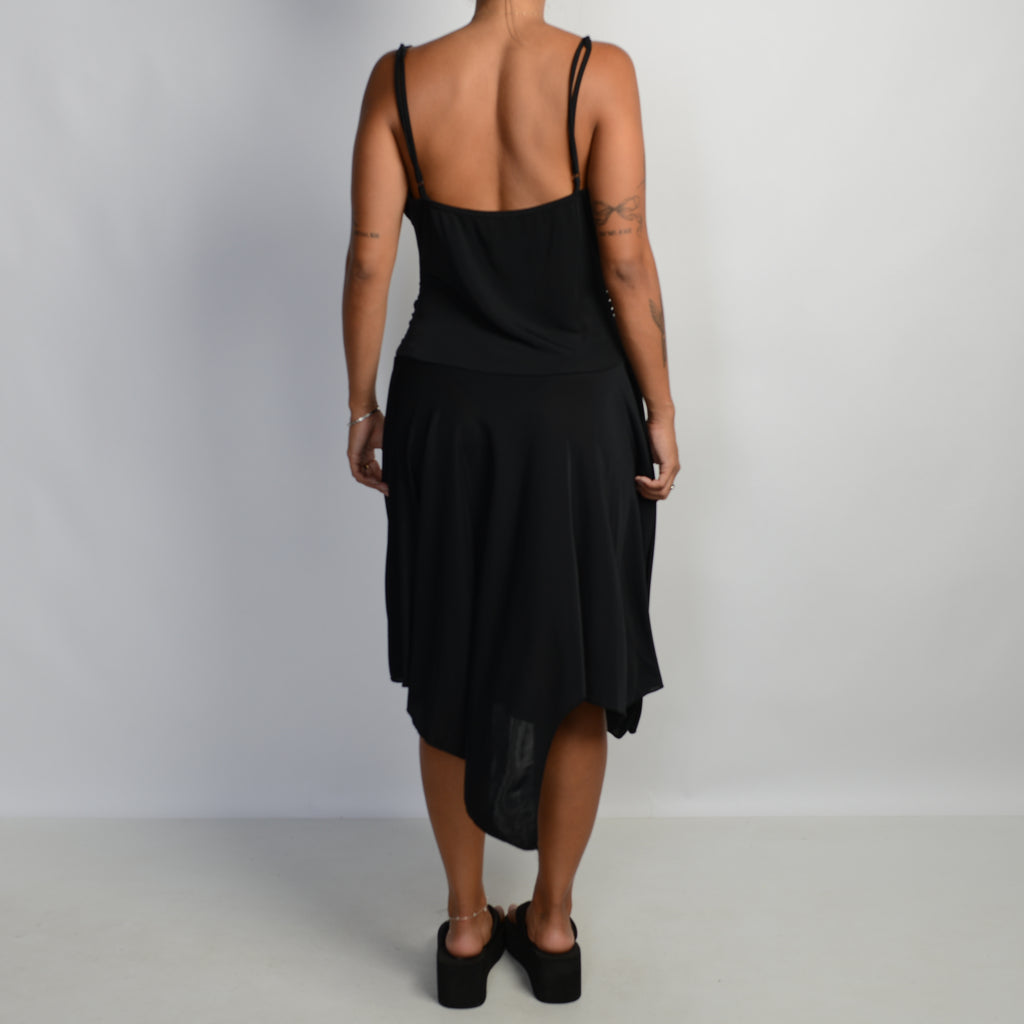 BLACK ASYMMETRIC DRESS