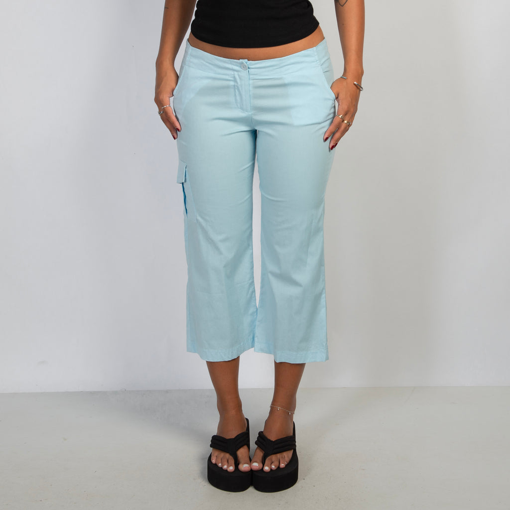 BLUE CAPRI CARGO PANTS