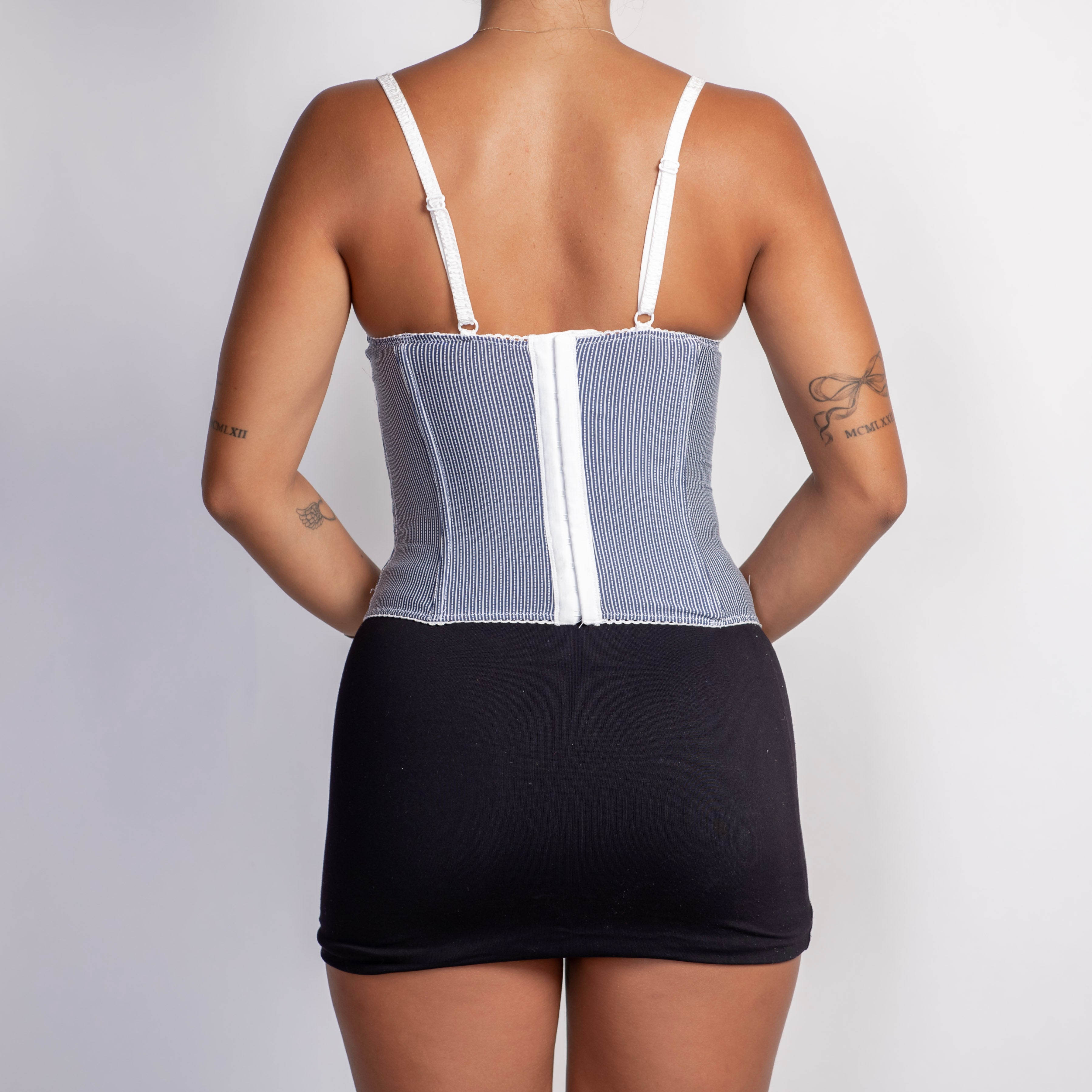 NAVY STRIPE BUSTIER