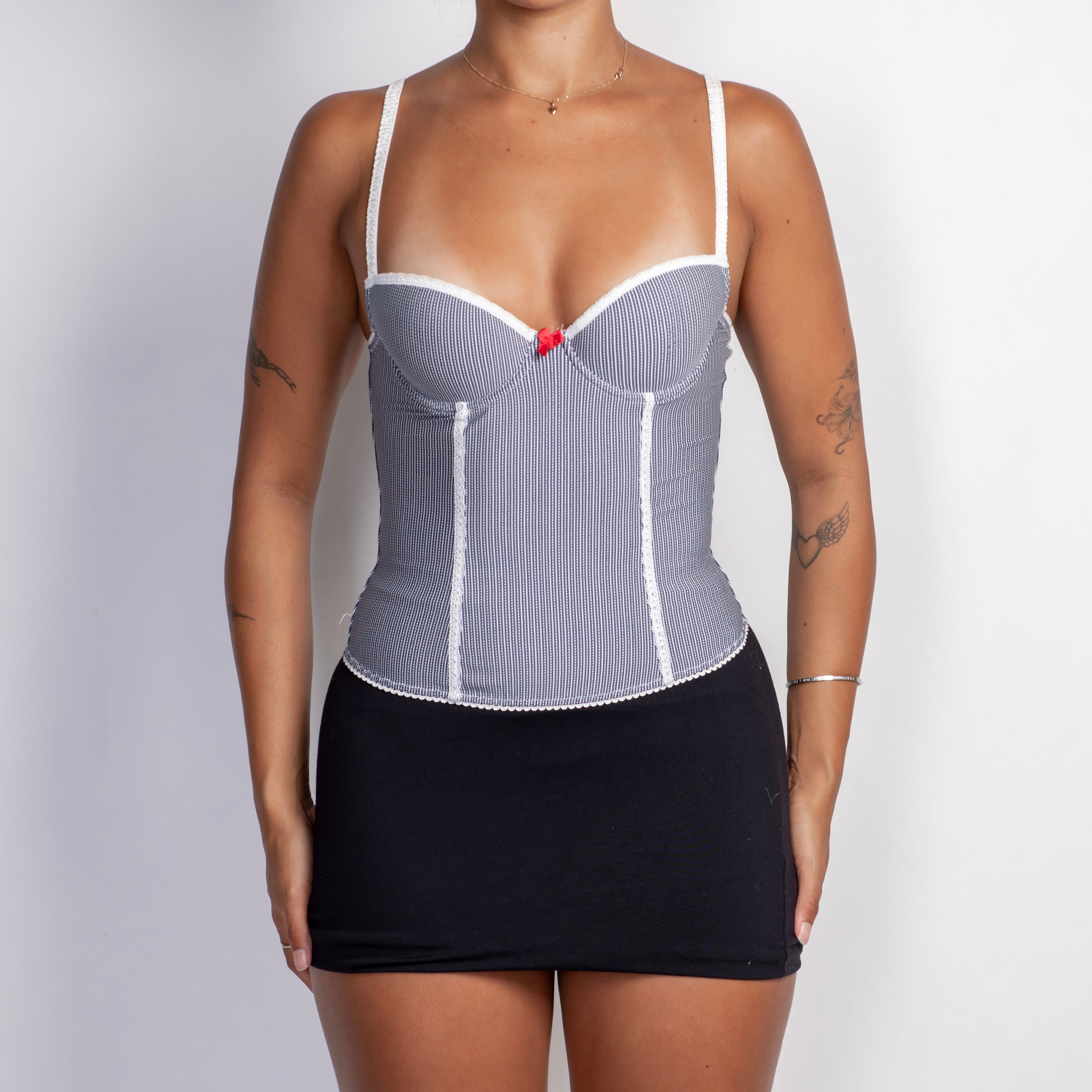 NAVY STRIPE BUSTIER