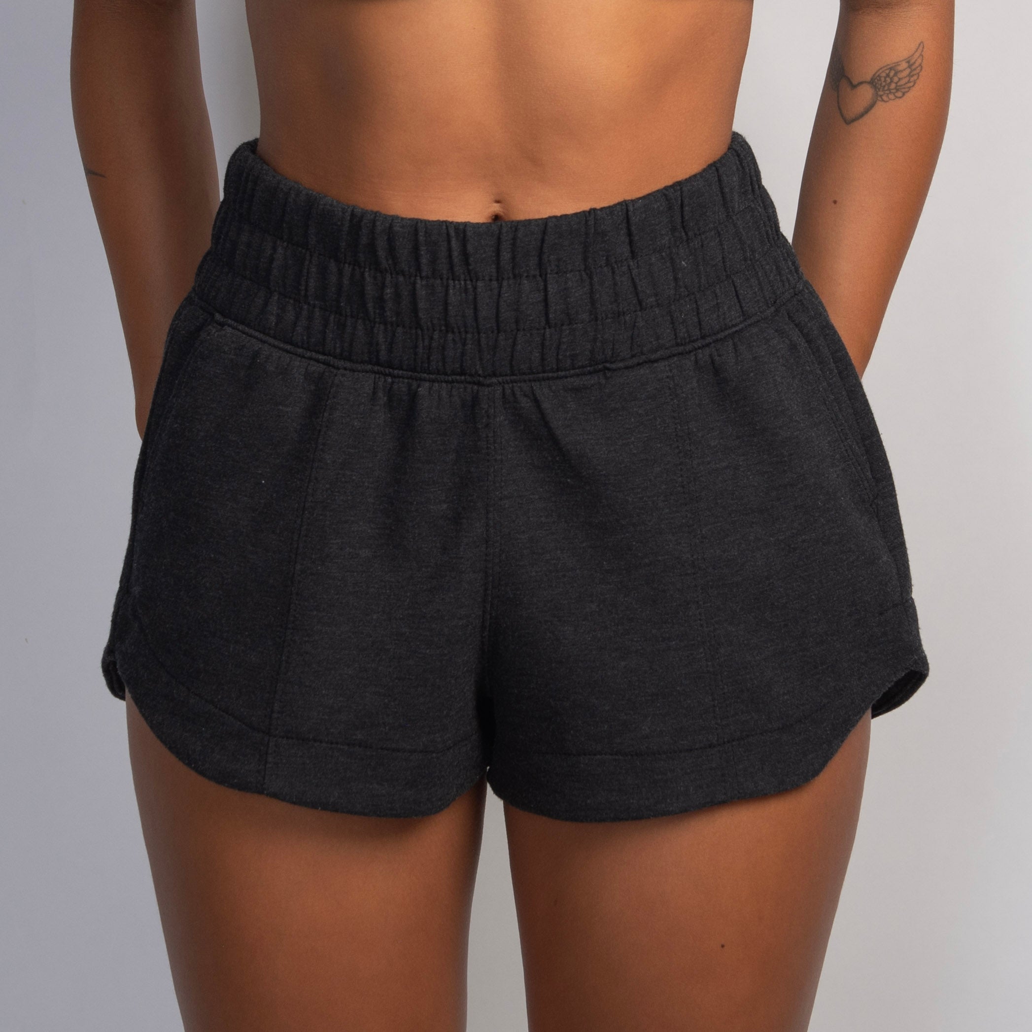 CHARCOAL MARLE SHORTS