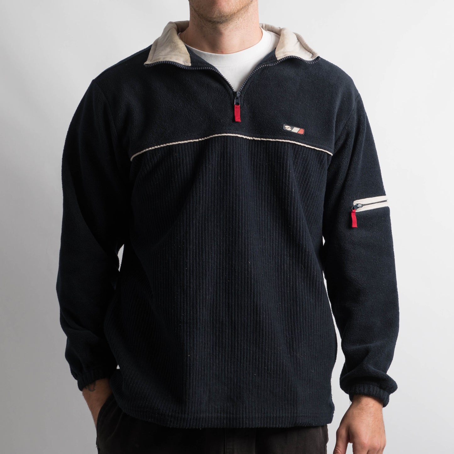 RIBBED QUARTER ZIP JUMPER