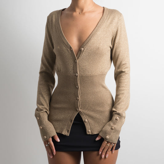 GOLD LUREX CARDIGAN