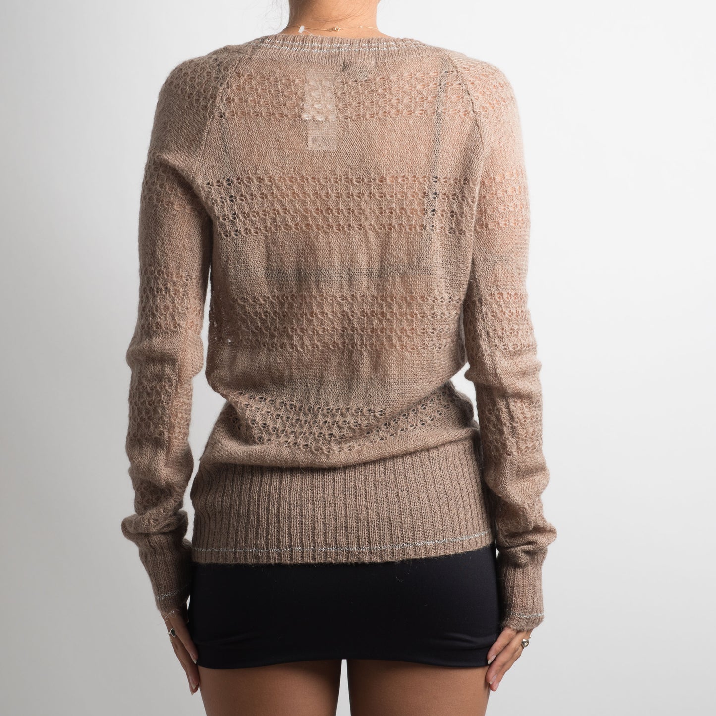 SHEER BROWN KNIT