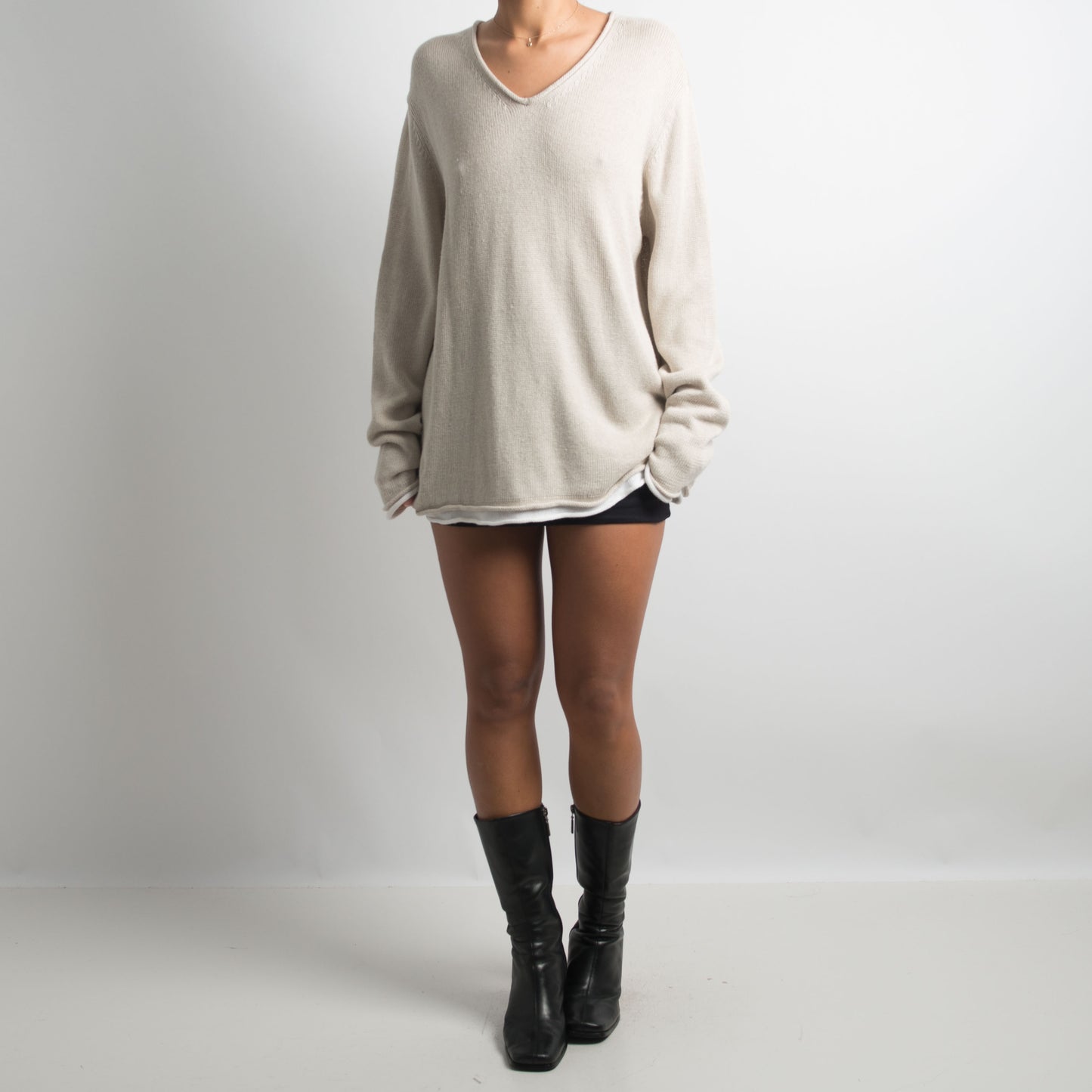 CREAM LAYERED KNIT