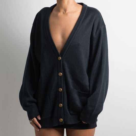 NAVY KNIT CARDIGAN