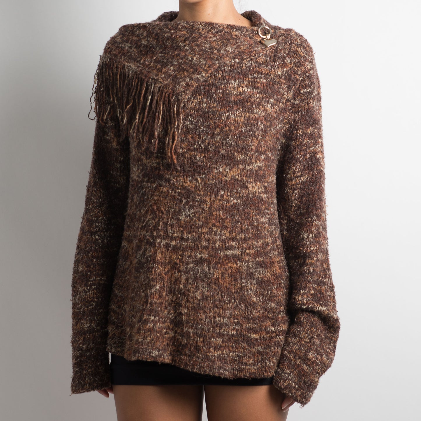 BROWN MARLE KNIT