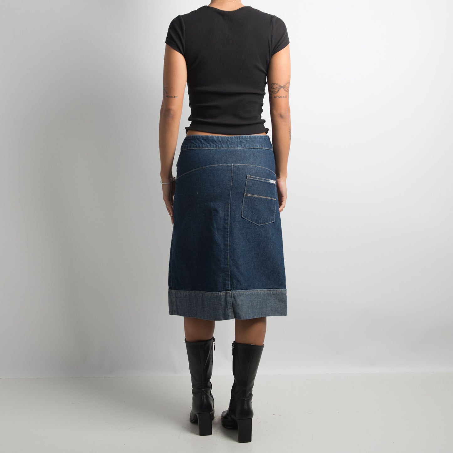 DENIM MIDI SKIRT