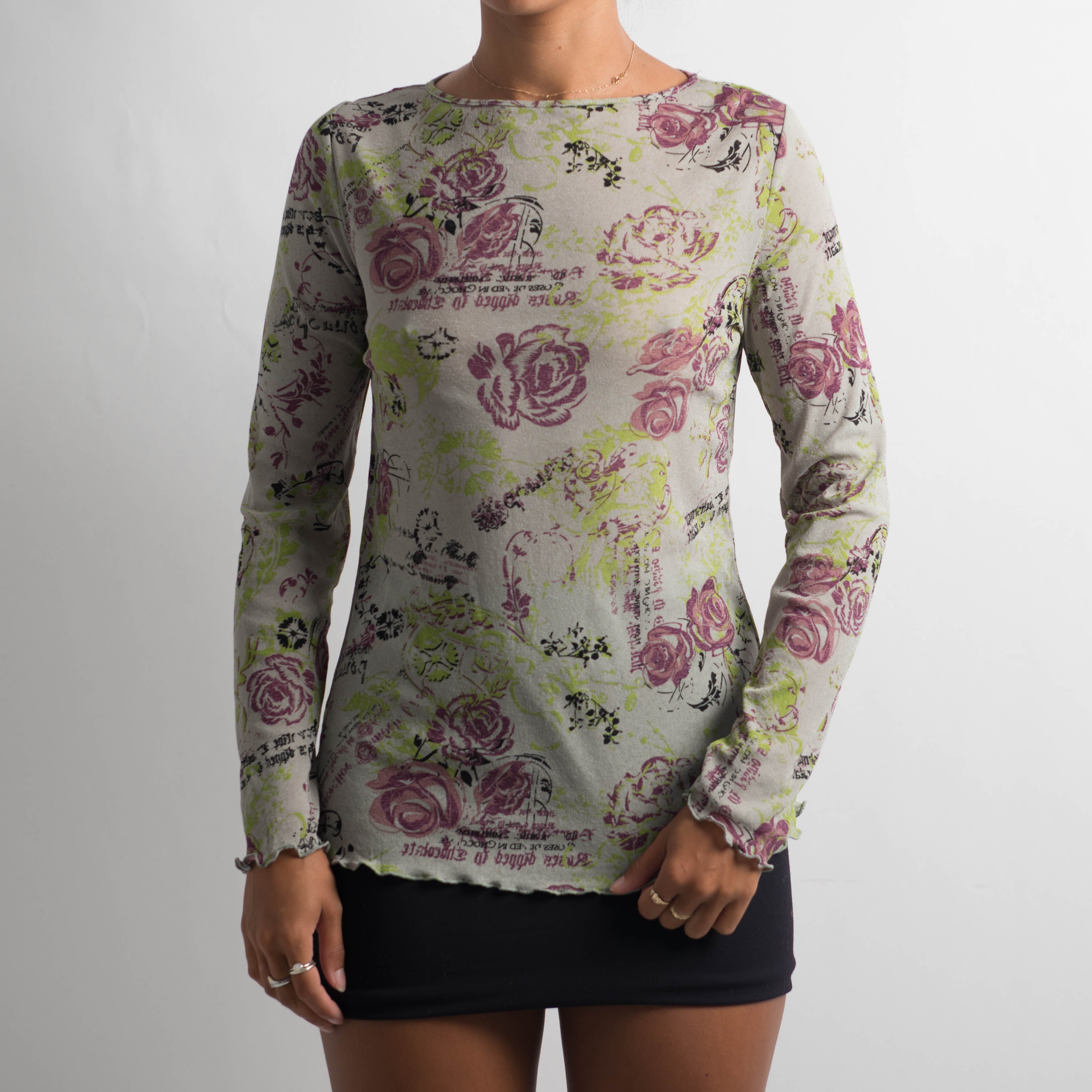 MESH LONG SLEEVE TOP