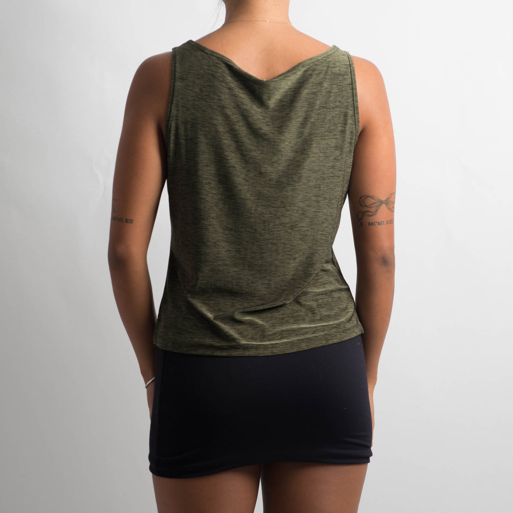 MOSS GREEN CUT OUT TOP
