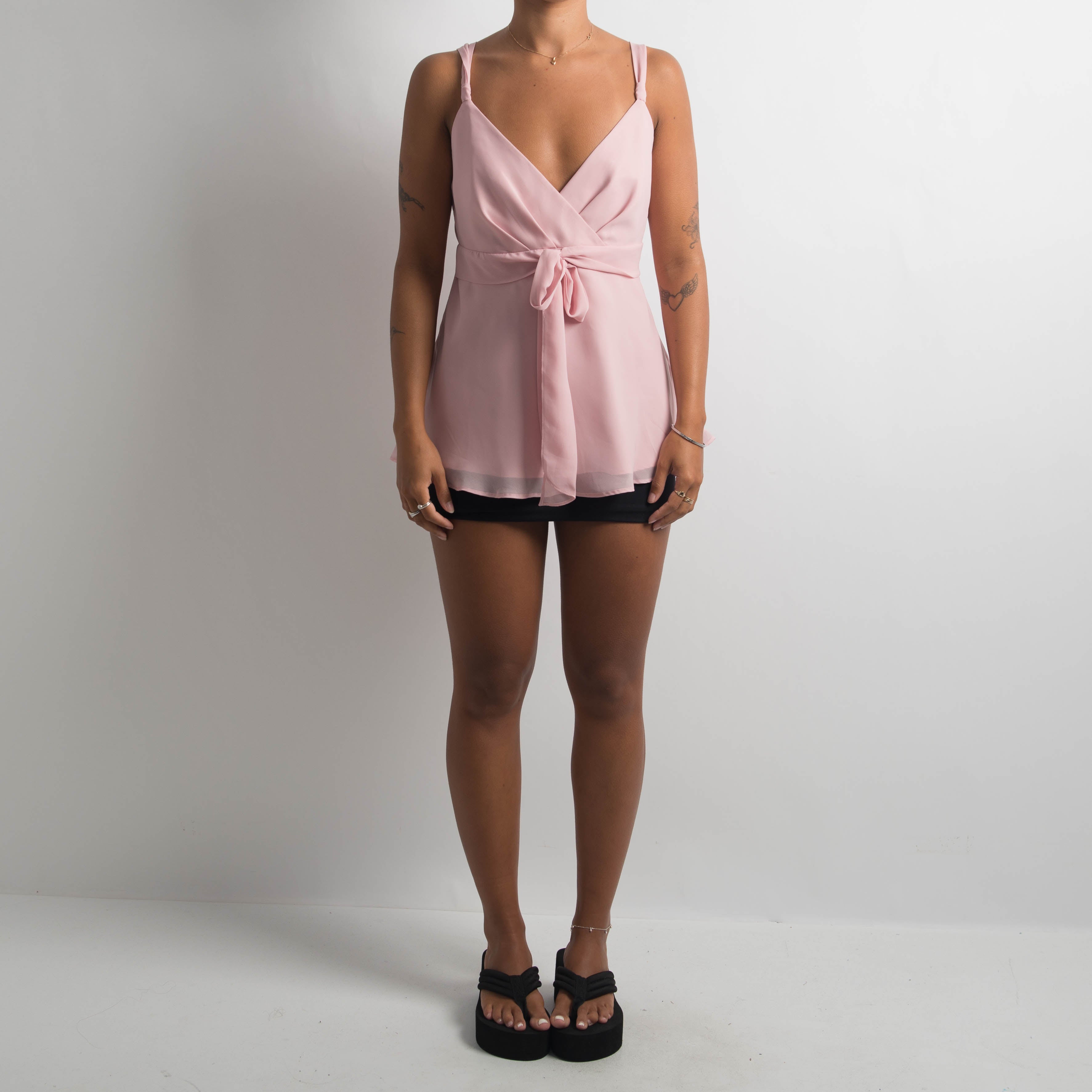 PINK BABYDOLL LAYERED CAMISOLE