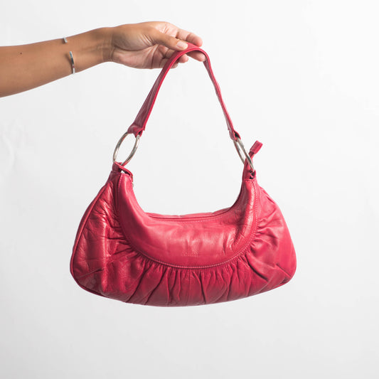 HOT PINK LEATHER BAG