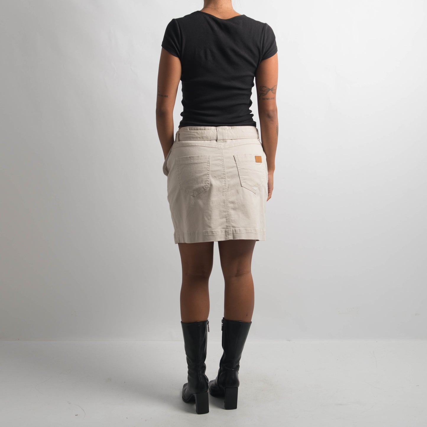 BEIGE CARGO SKIRT