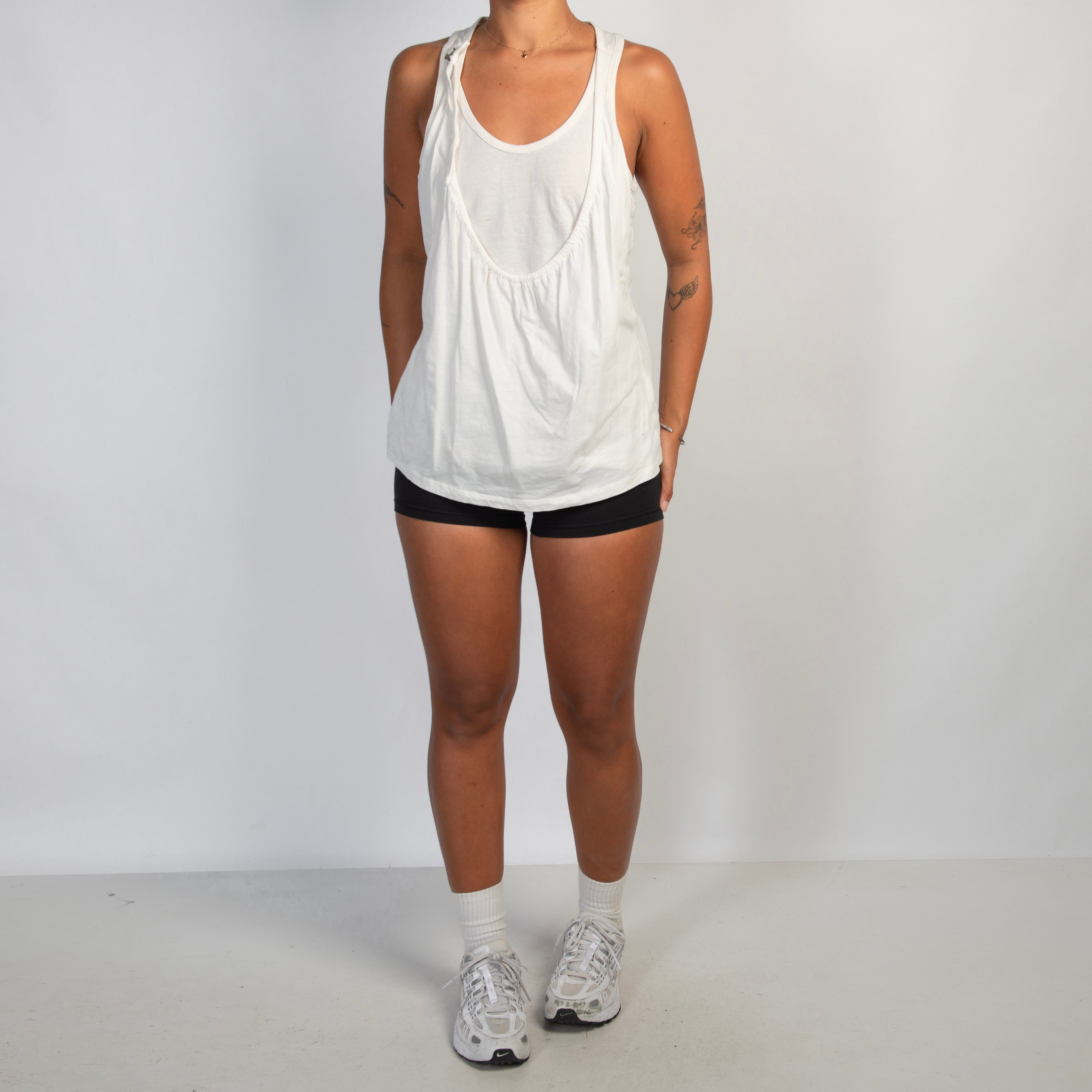 WHITE LAYERED TANK TOP