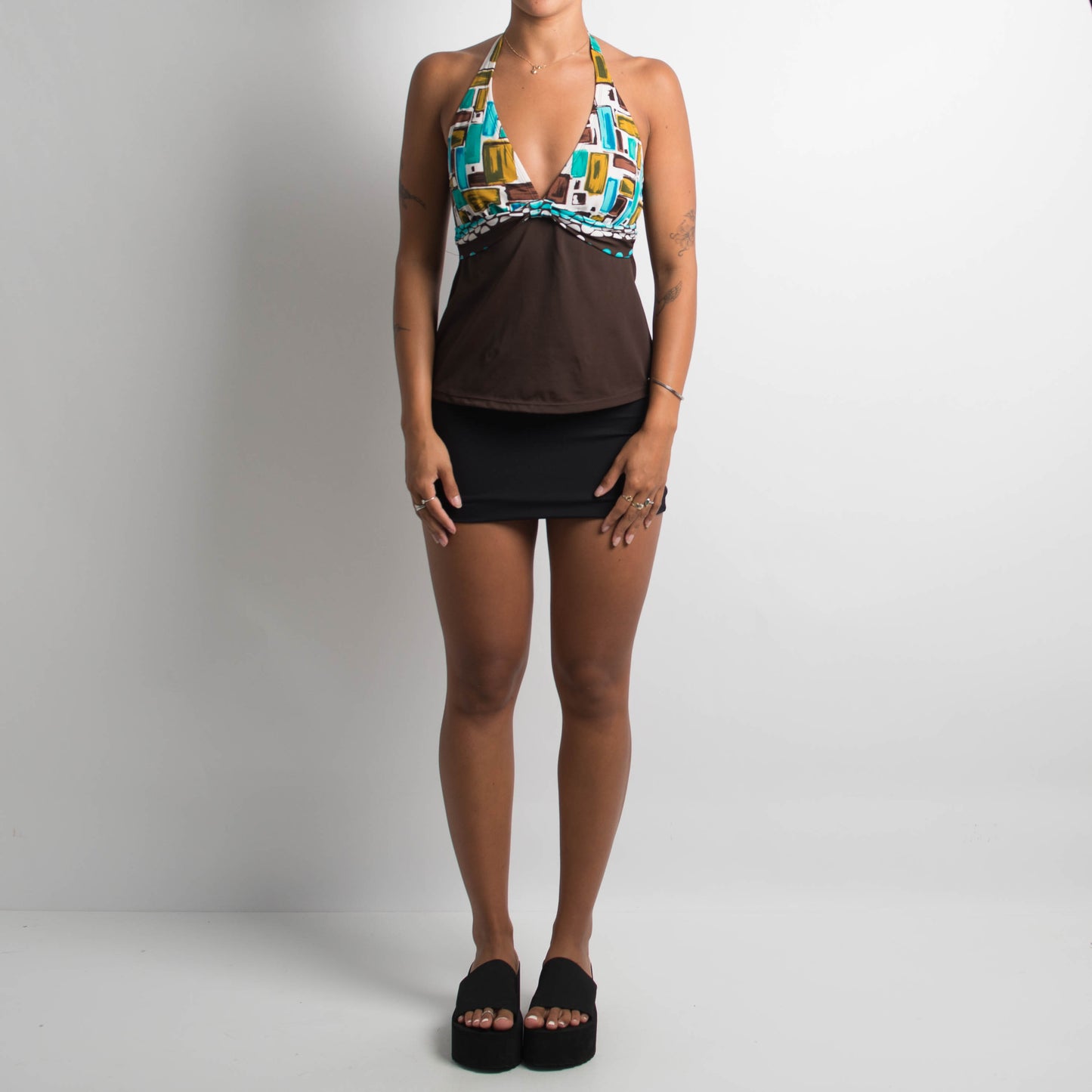 BROWN TANKINI TOP