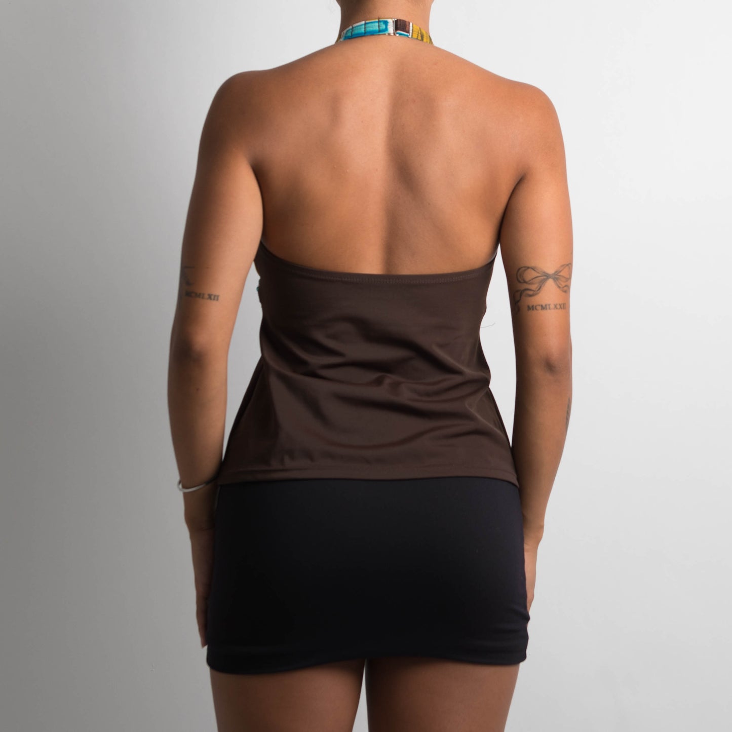 BROWN TANKINI TOP