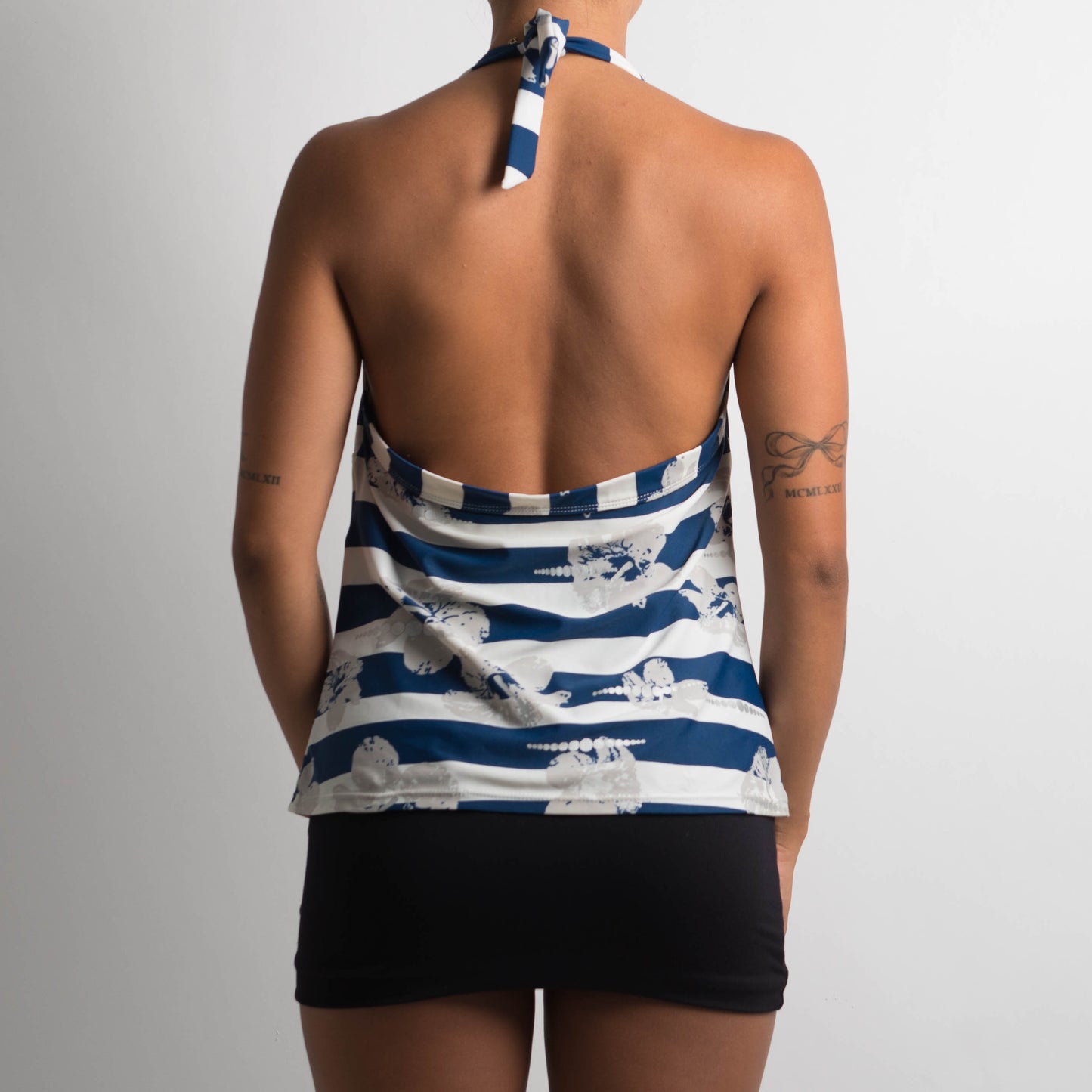 BLUE STRIPED TANKINI TOP