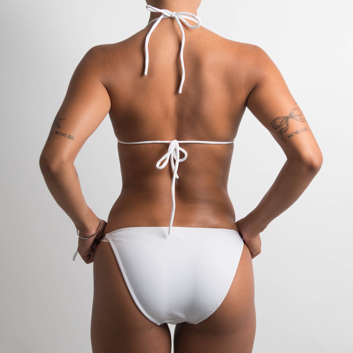 WHITE STRING BIKINI SET