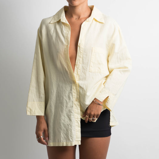 YELLOW LINEN BLOUSE