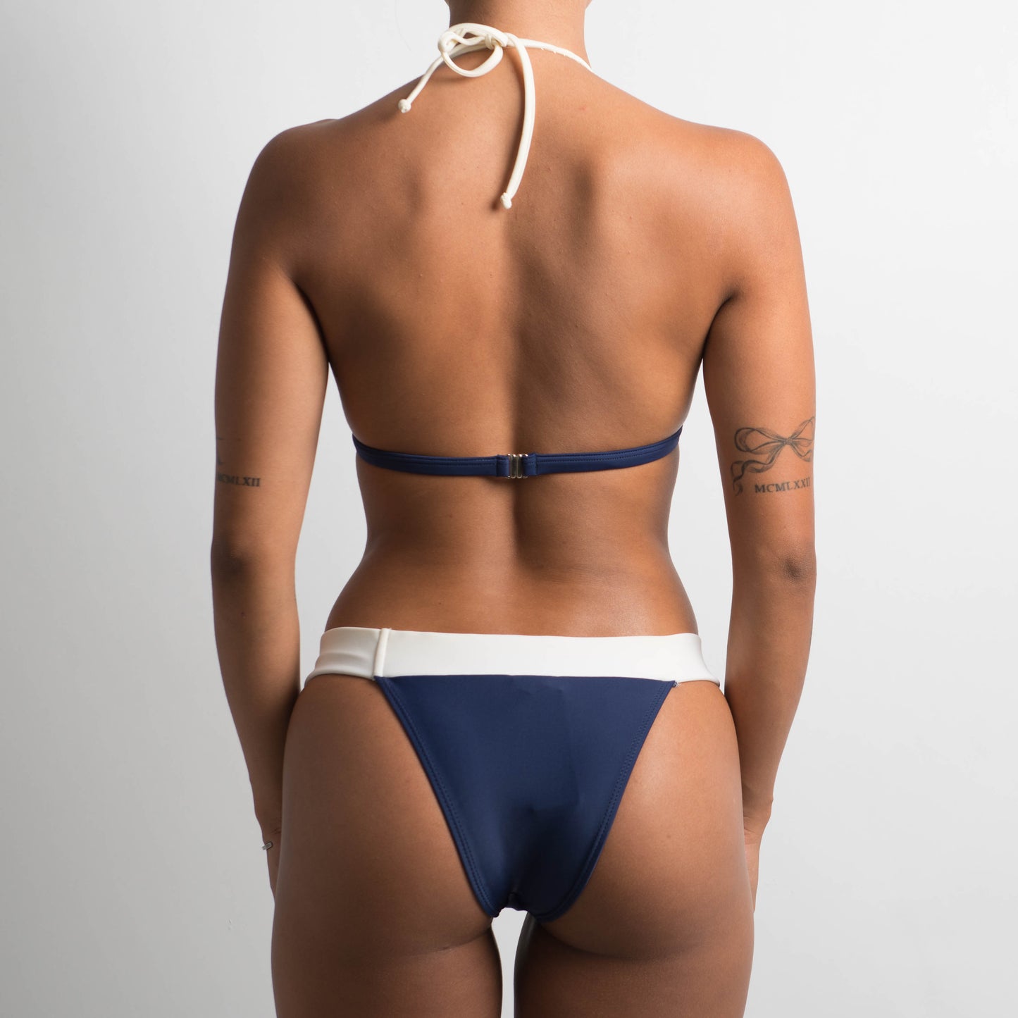 NAVY/WHITE BRAZILIAN BIKINI