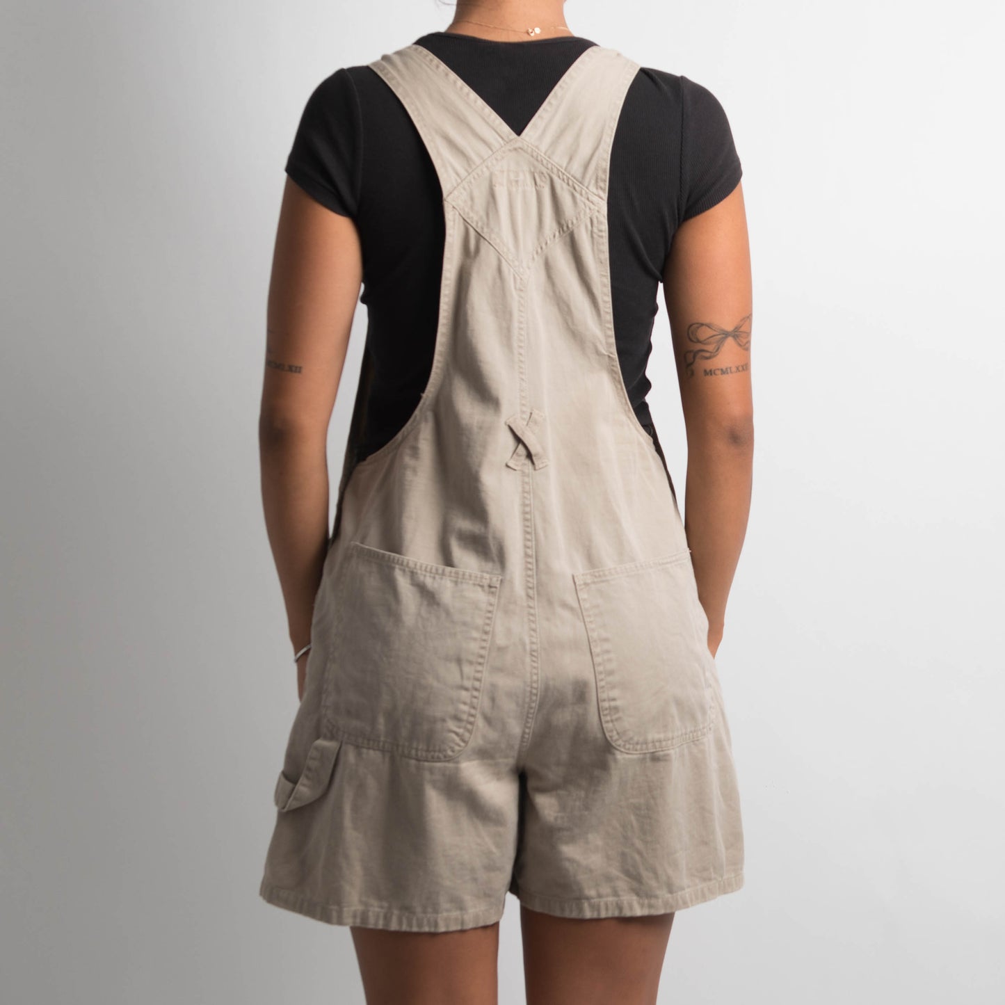 BEIGE SHORT OVERALLS