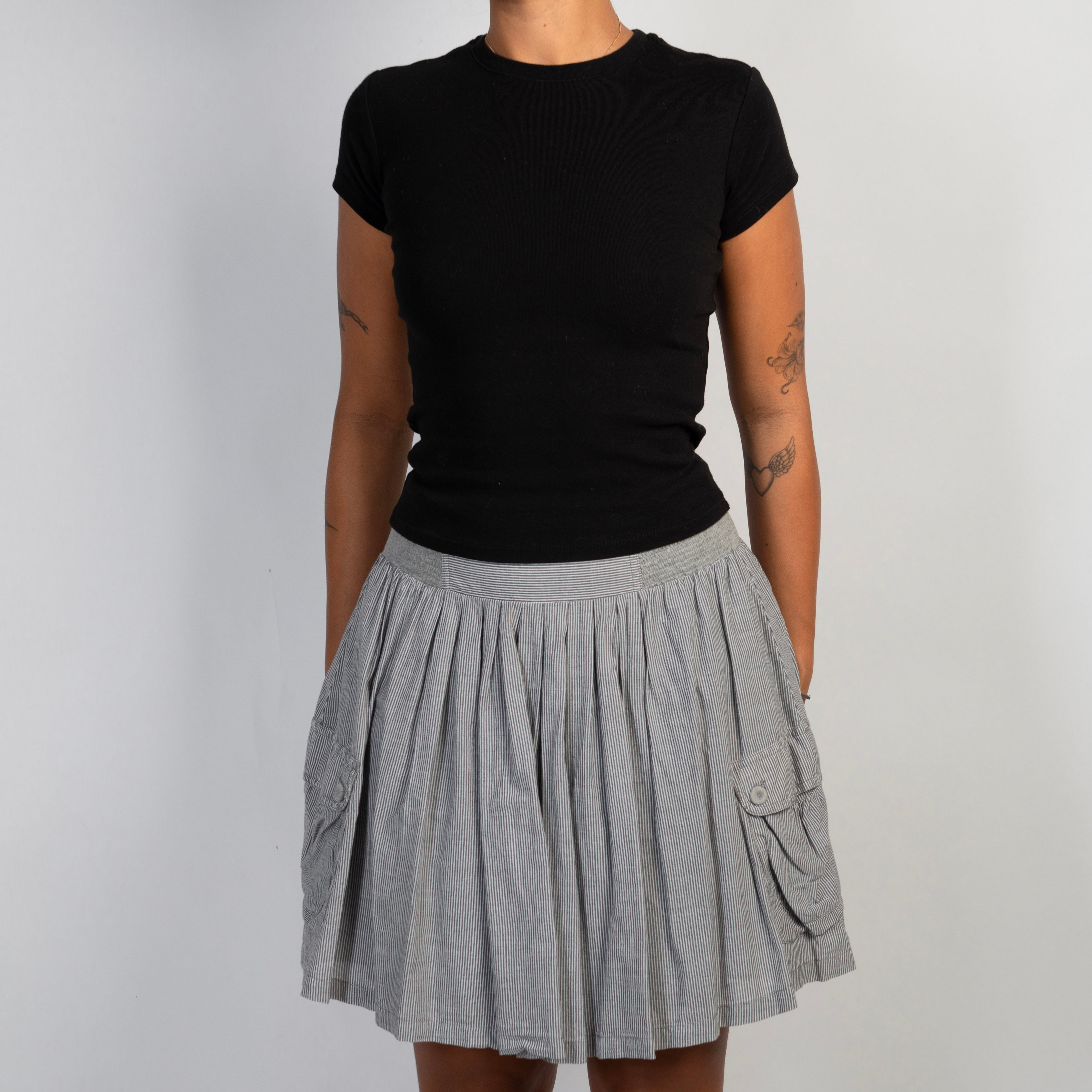 PINSTRIPE COTTON SKIRT