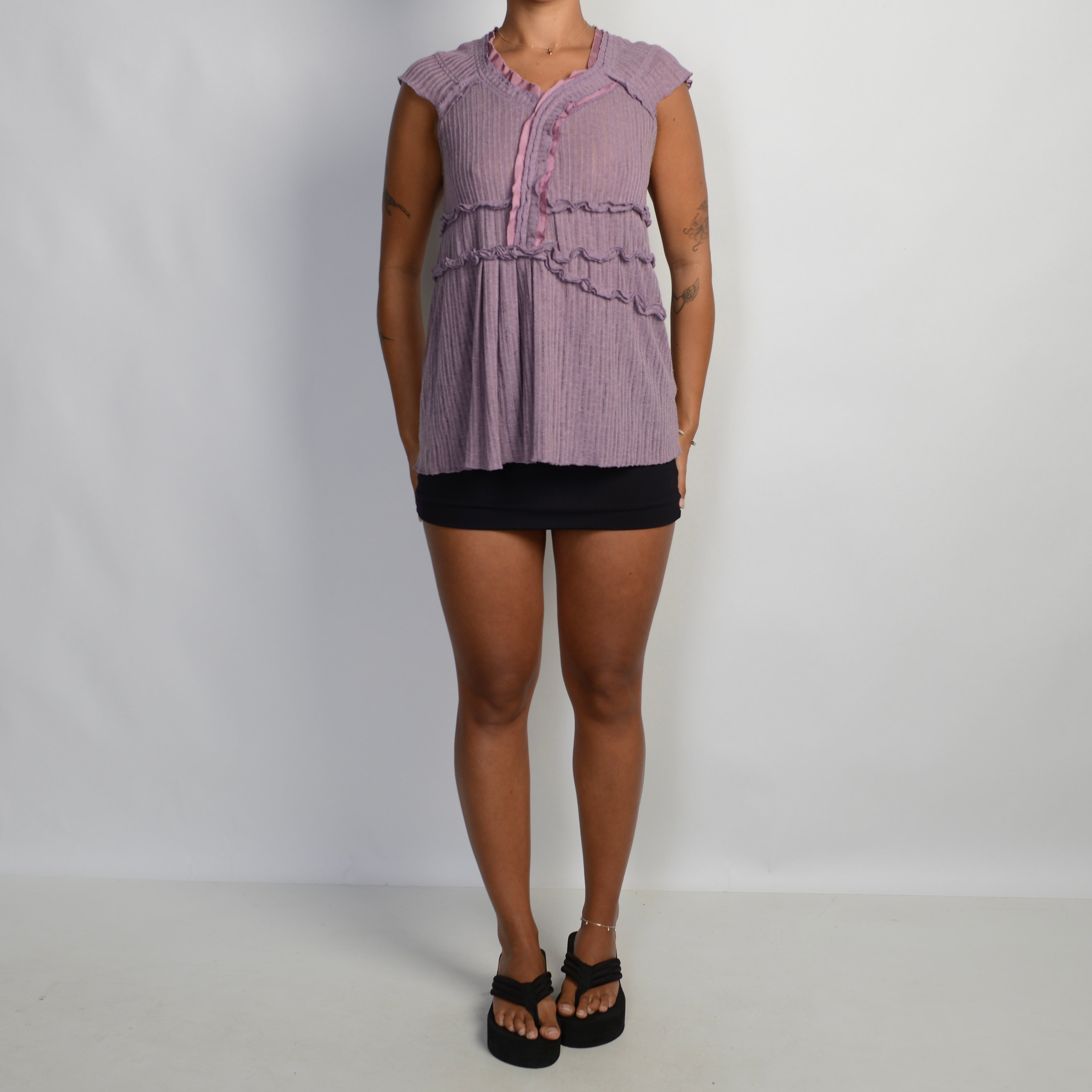 PURPLE KNIT TOP