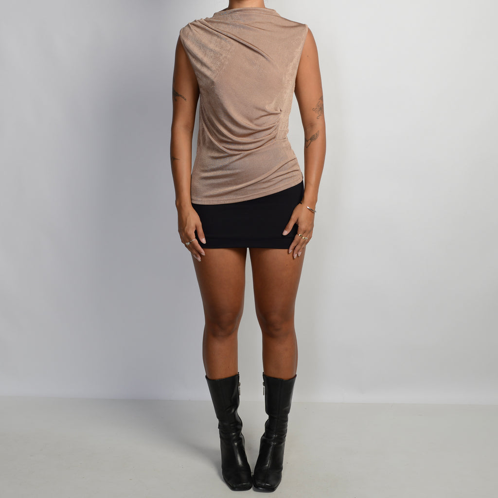 BRONZE PLEATED TOP