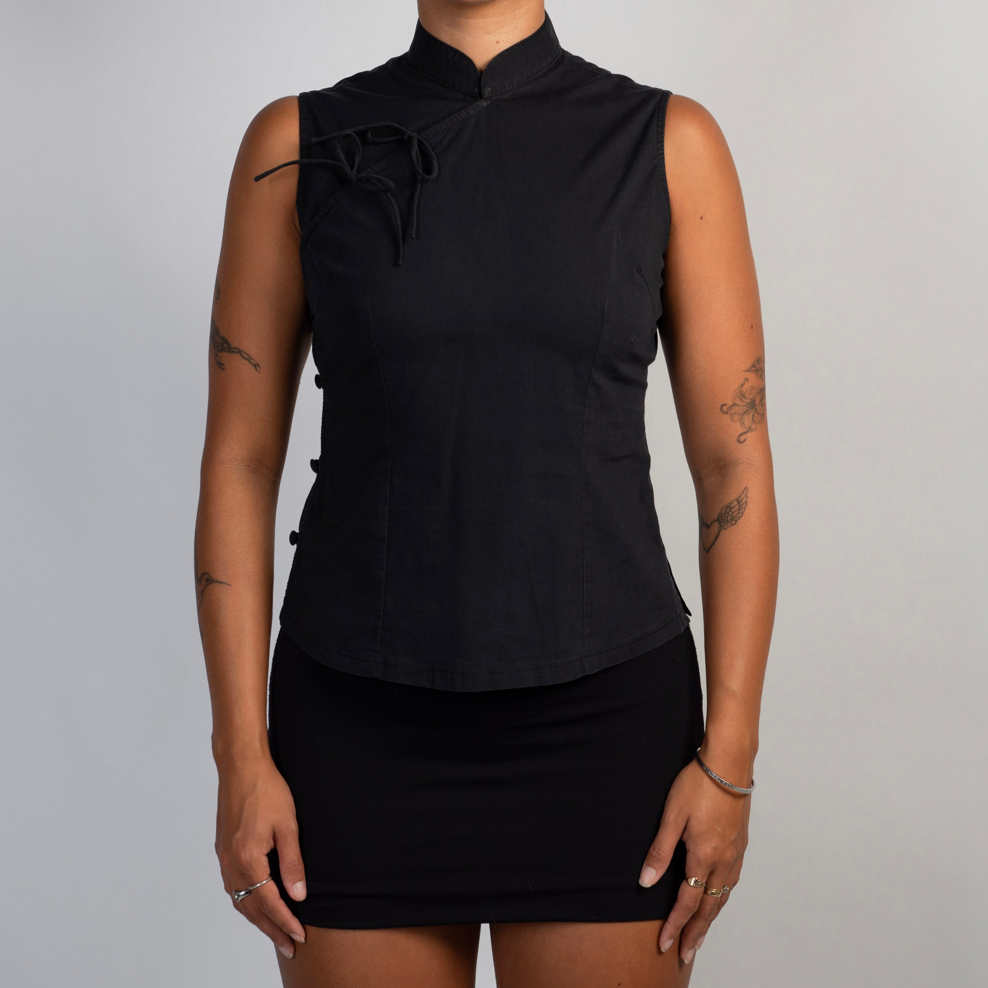 BLACK QIPAO TOP