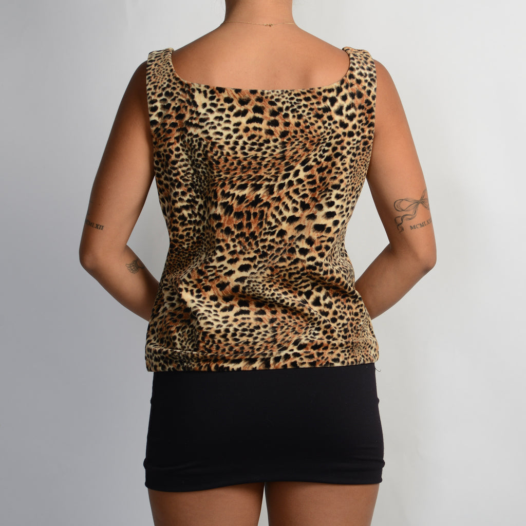 VELOUR ANIMAL PRINT TOP