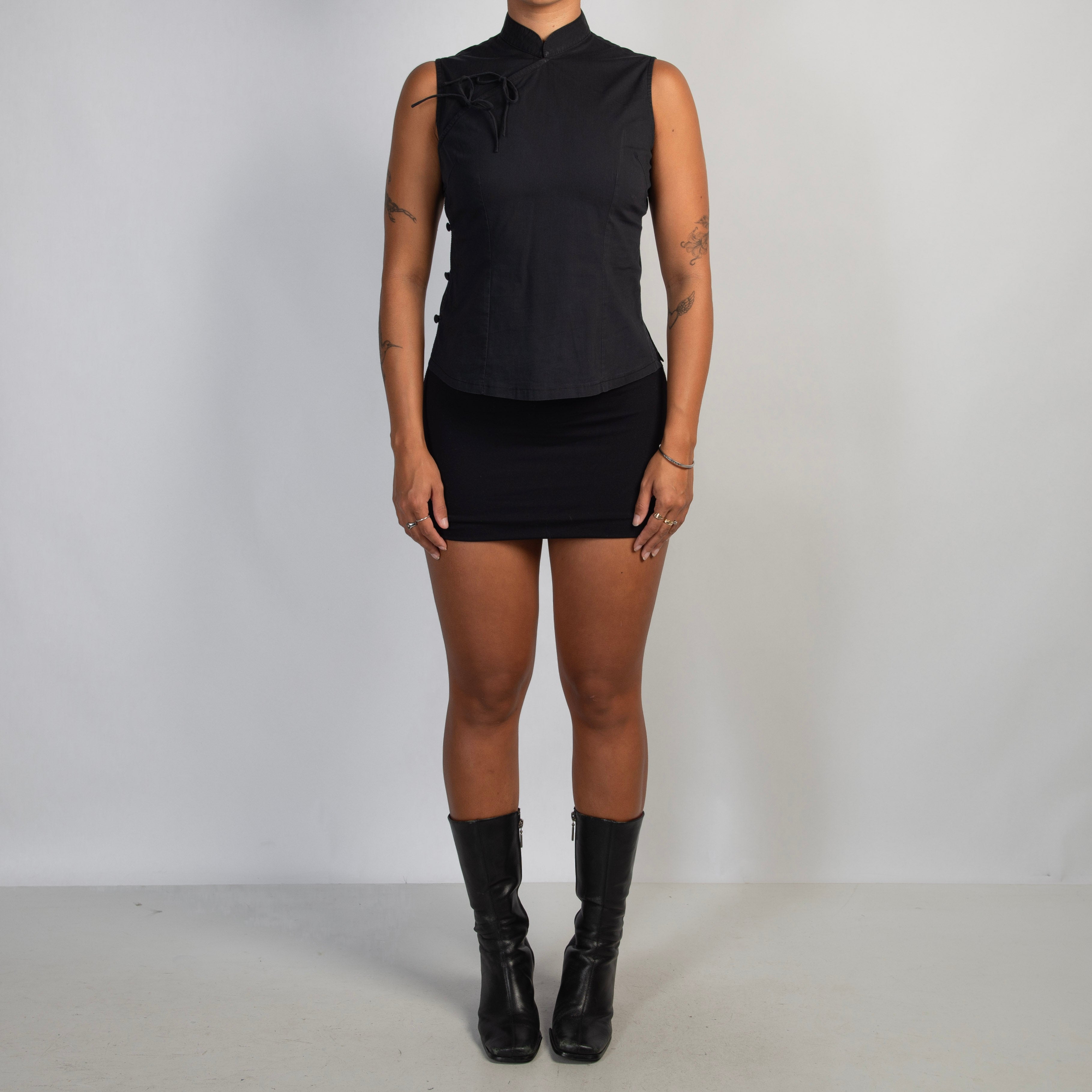 BLACK QIPAO TOP