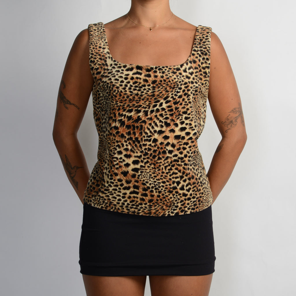 VELOUR ANIMAL PRINT TOP