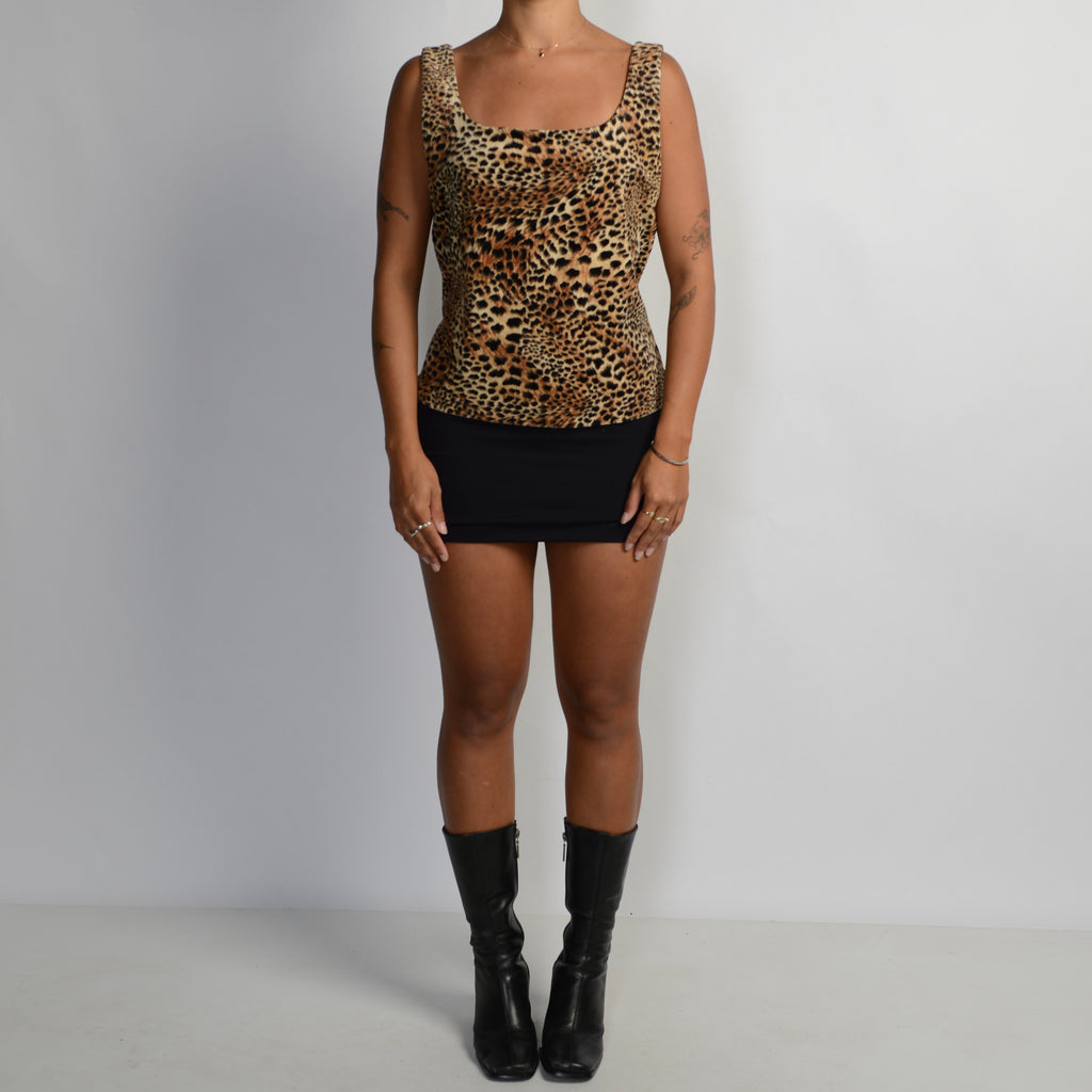 VELOUR ANIMAL PRINT TOP