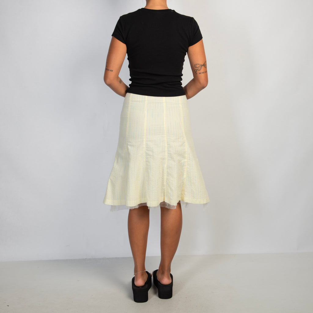 YELLOW MIDI SKIRT