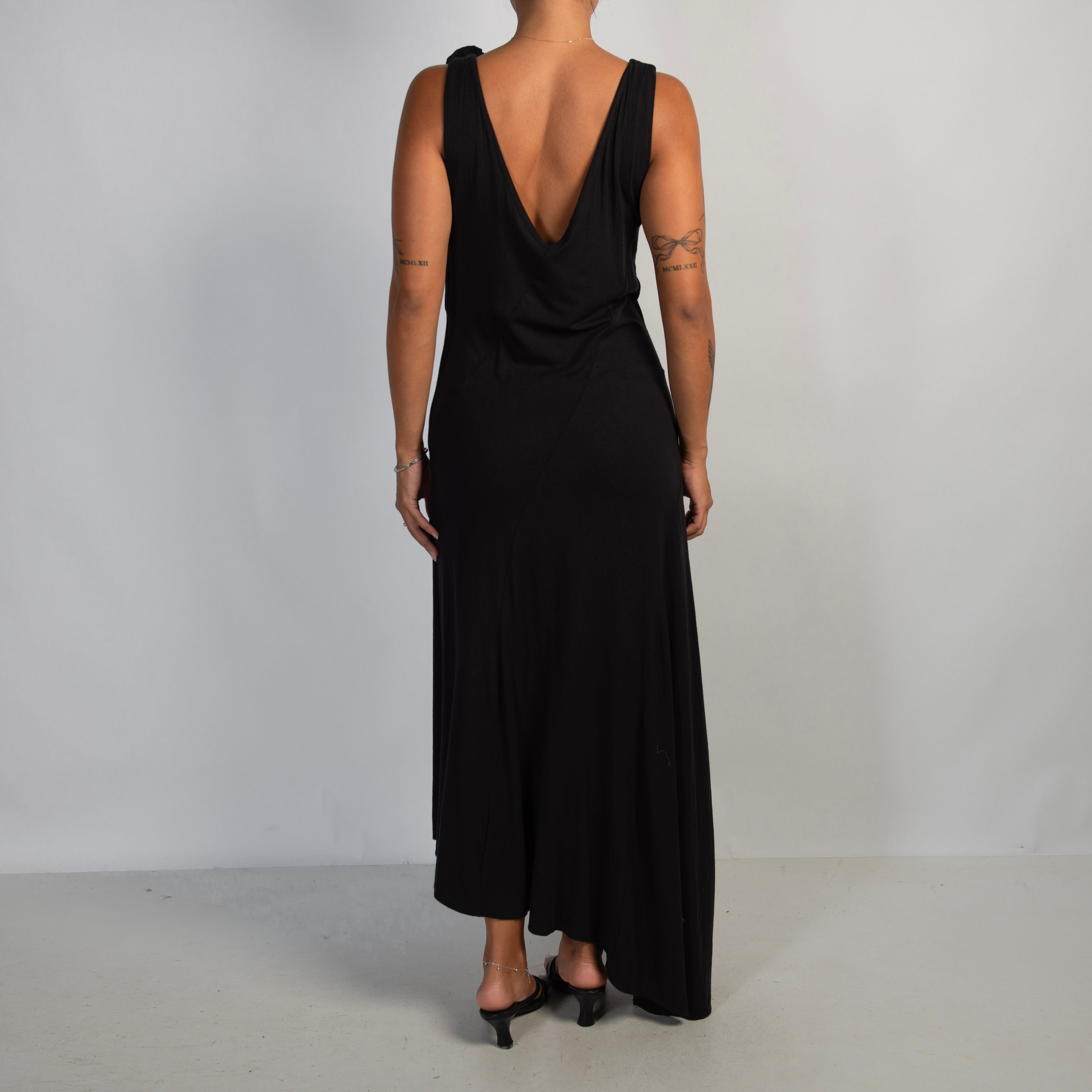BLACK ASYMMETRIC DRESS