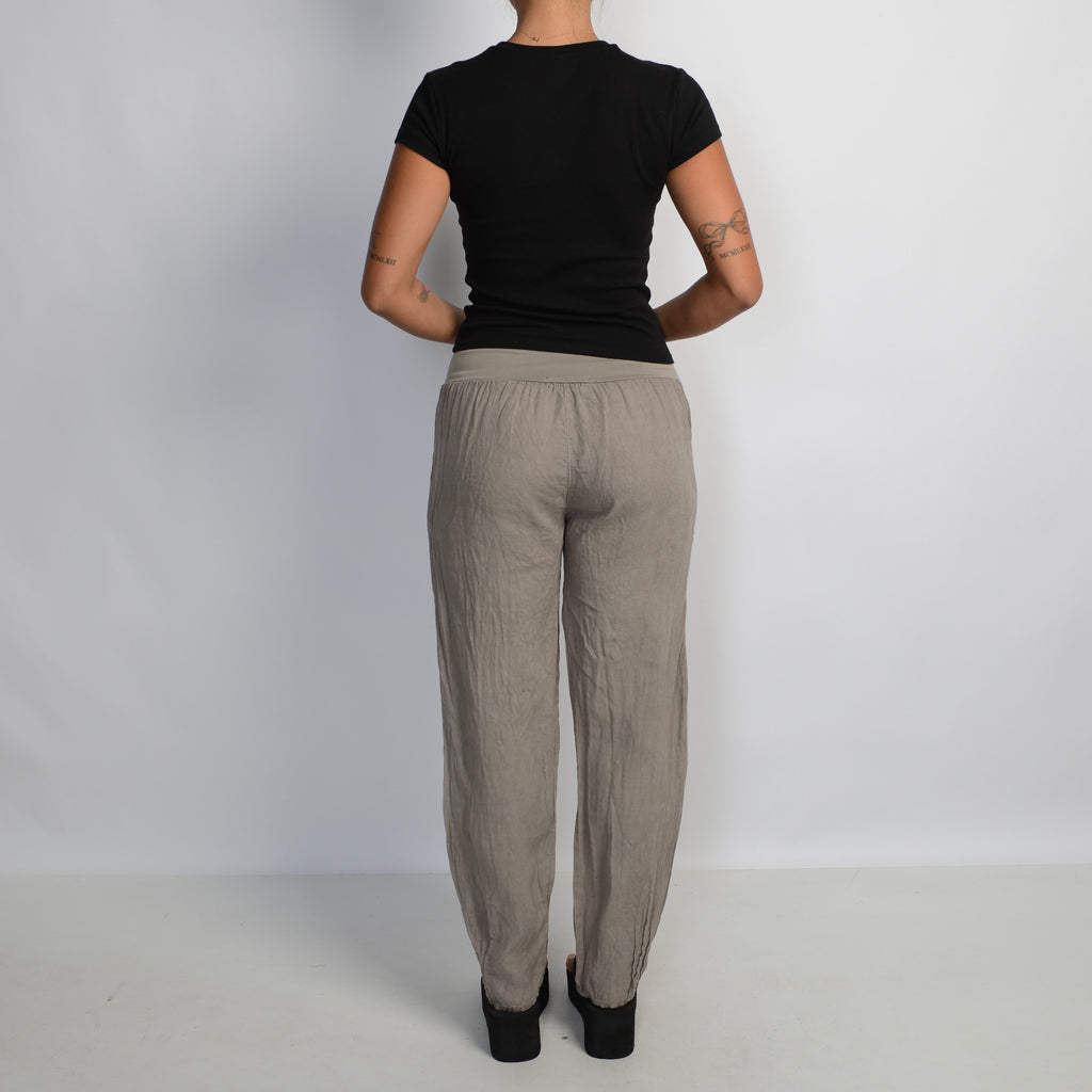 TAUPE LINEN PANTS