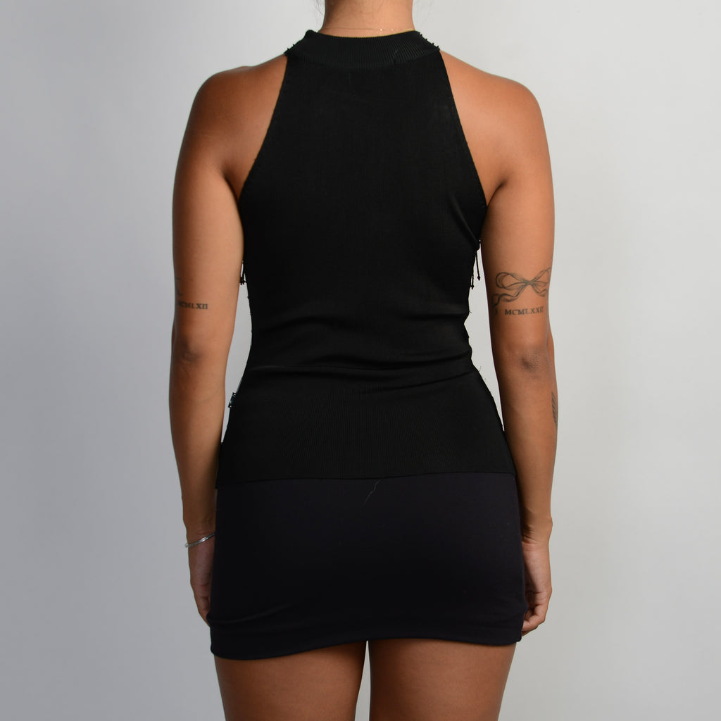 SEQUIN HIGH NECK TANK TOP