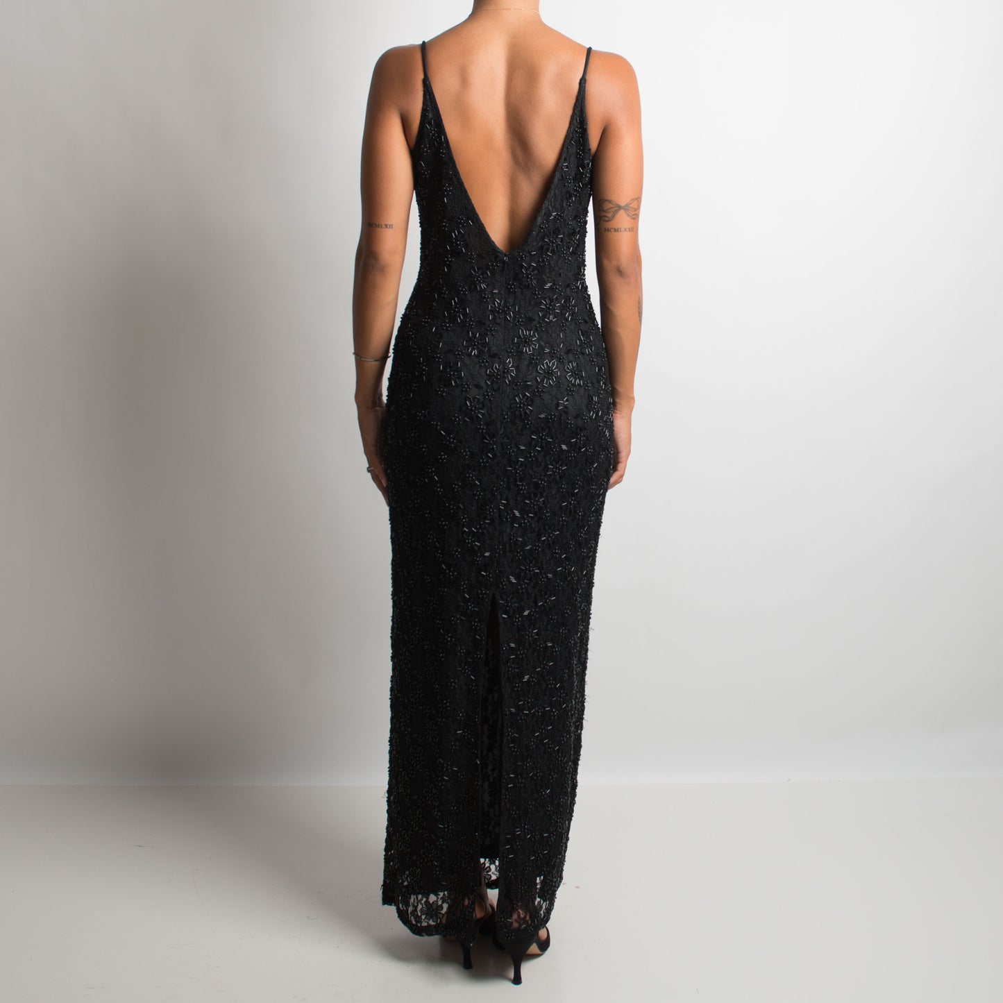 BLACK BEADED GOWN