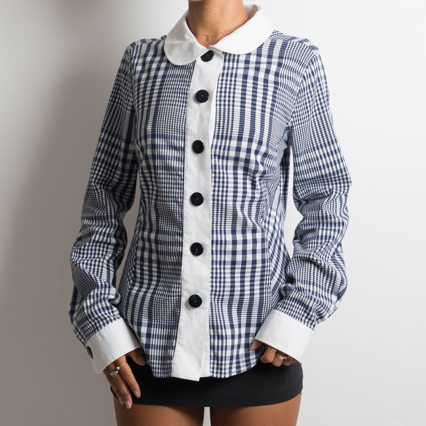 BLOUSE À CARREAUX BLEU