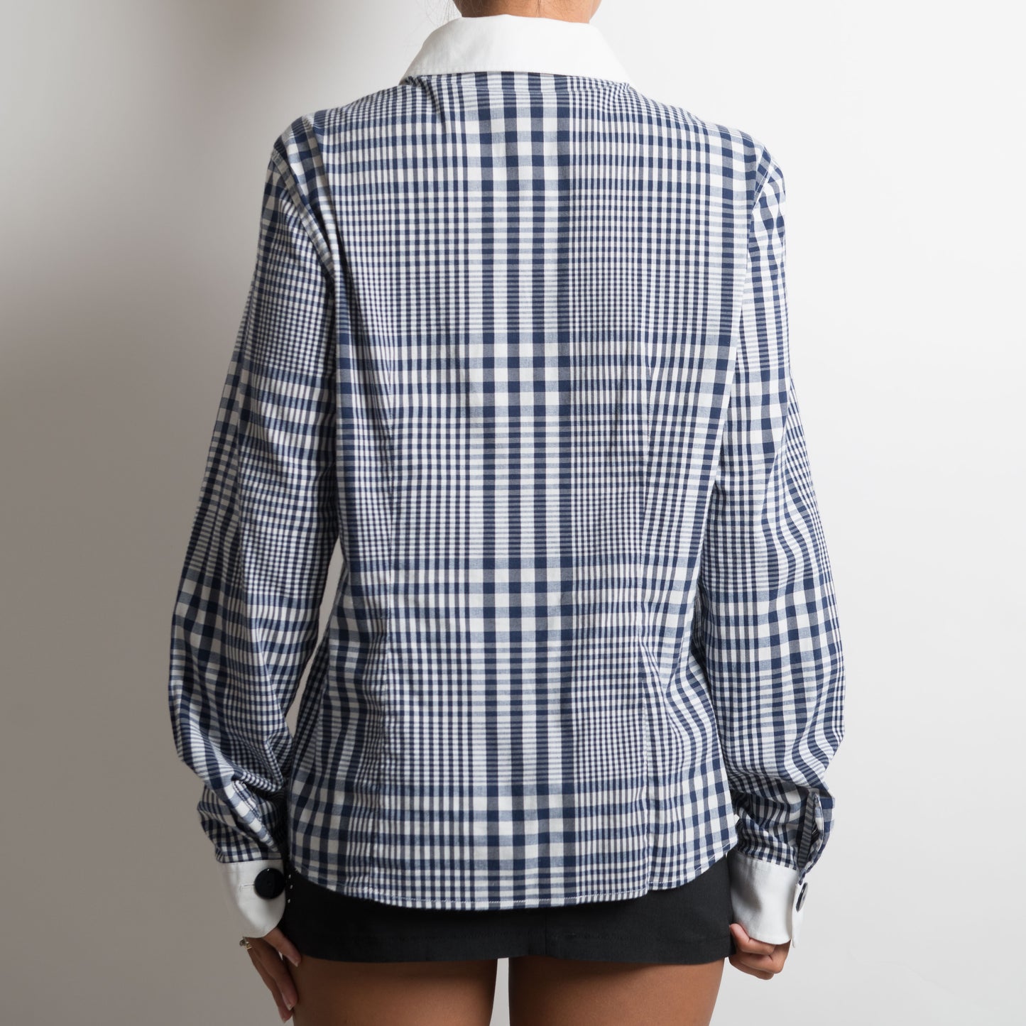 BLOUSE À CARREAUX BLEU