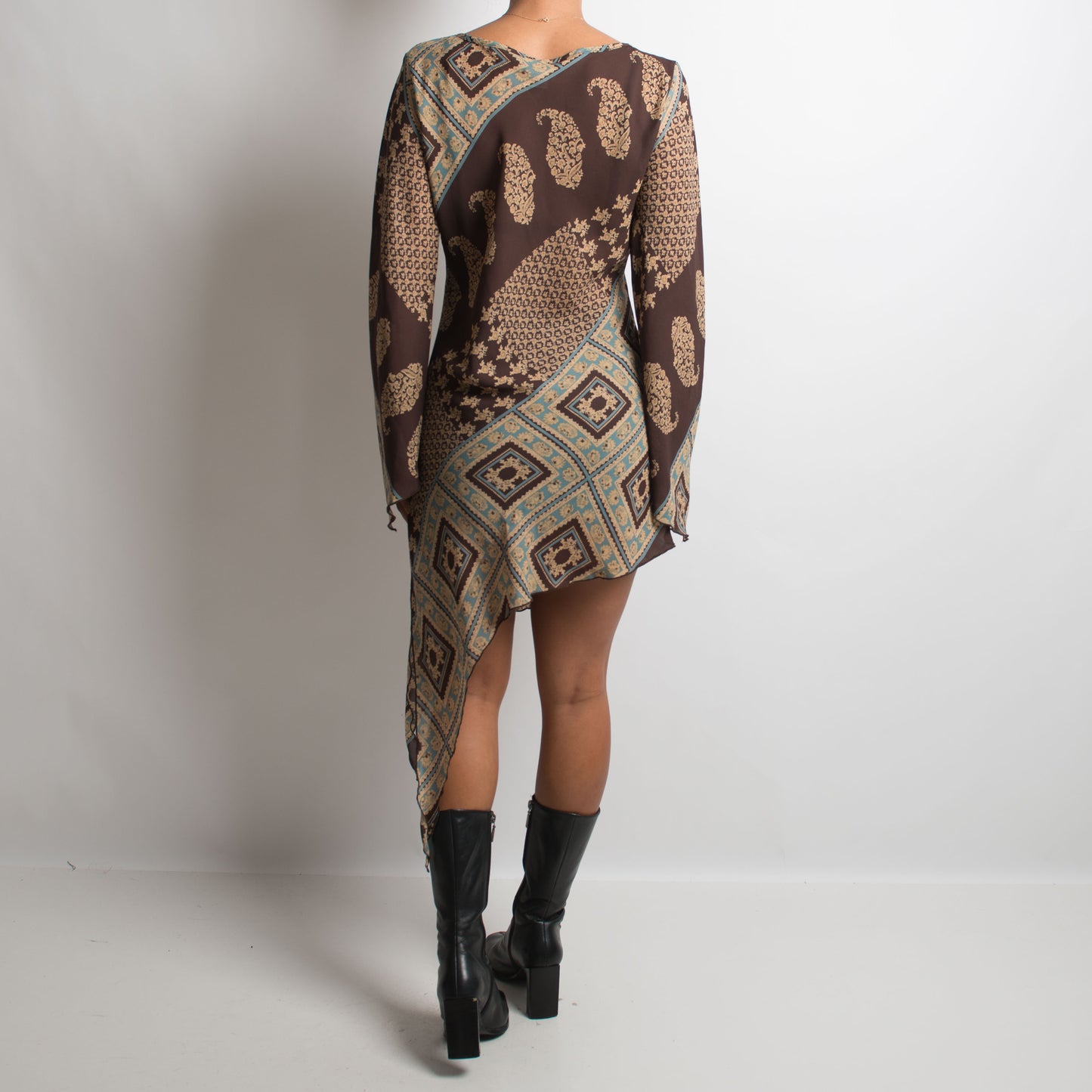 PAISLEY ASYMMETRIC DRESS