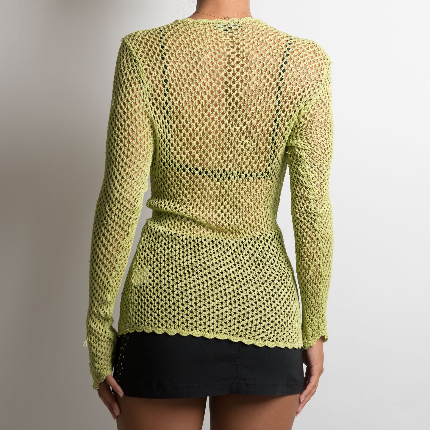 LIME CROCHET LONG SLEEVE