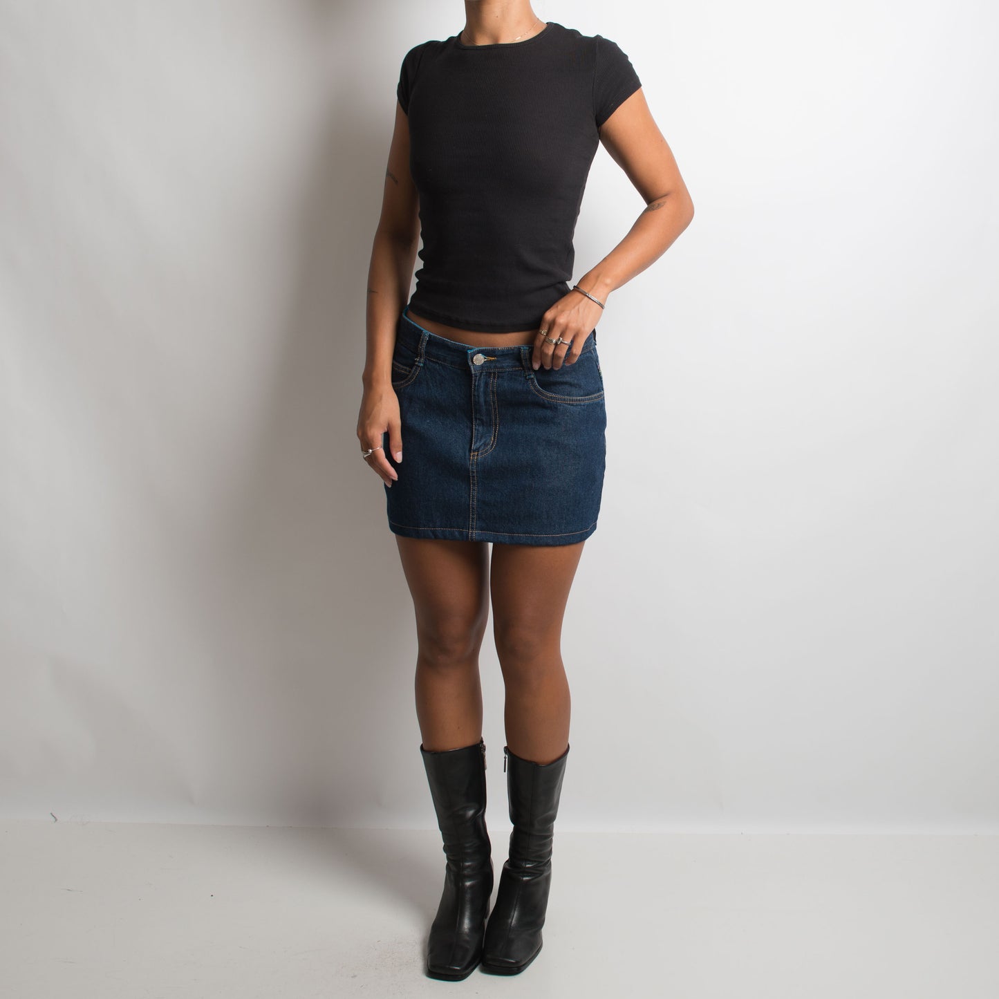 DARK DENIM MINI SKIRT