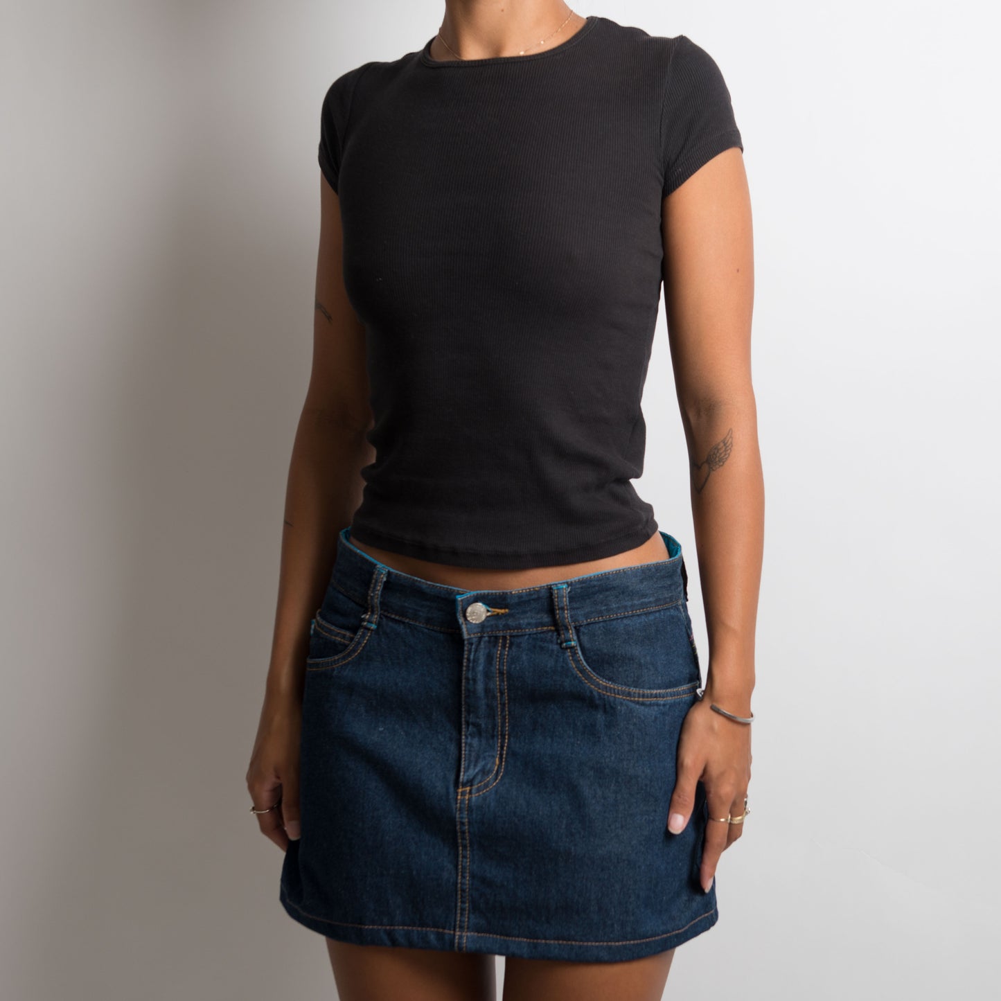 DARK DENIM MINI SKIRT