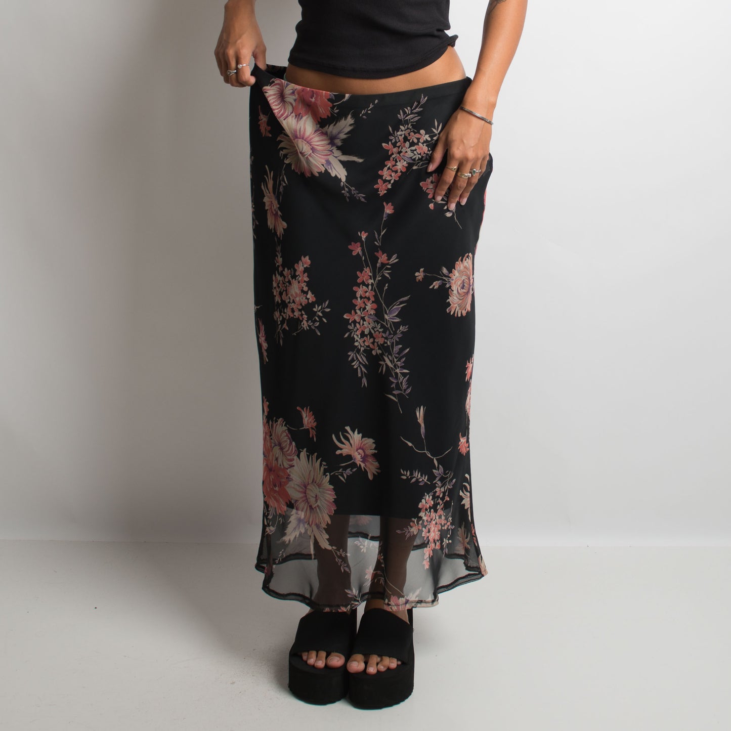 FLORAL MIDI SKIRT