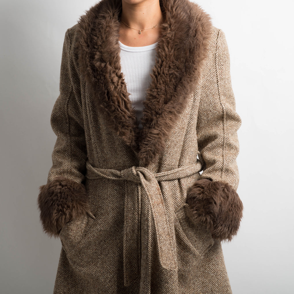 1970'S TWEED AFGHAN COAT