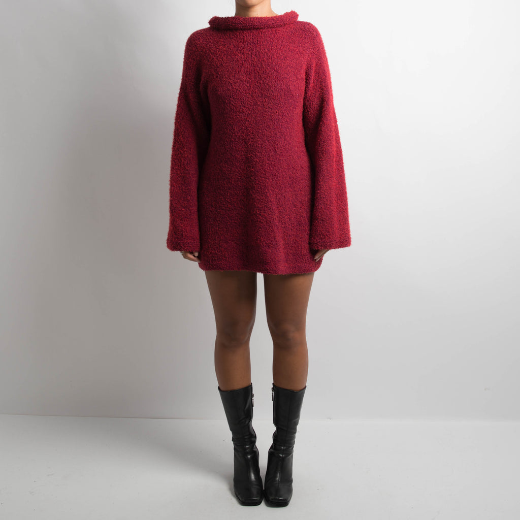 RUBY RED KNIT SWEATER